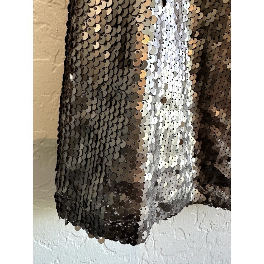 Hayden Los Angeles Silver Sequin Top Woman's Size S cocktail event holiday glam - Picture 14 of 16